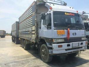 ขาย18ล้อพ่วง HINO3M 330 K13Cแม่ลูกดัมพ์เนียม แชชซีสวยทะเบียนครบ เครื่องดี