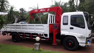 ขาย6ล้อเครน ISUZU Deca FTR195 เครน5ตัน4ปอกยาว 6เหลี่ยมท้องVขาเหลี่ยม (วางเครนใหม่) สภาพพร้อมทำงาน กระบะยาว7เมตร 