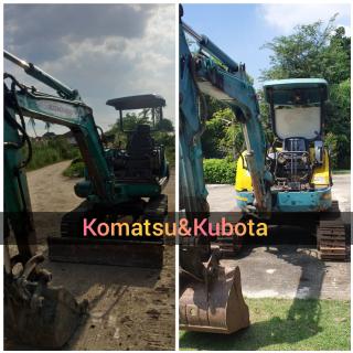 รถขุด KOMATSU PC30, KUBOTA U35 เก่านอกสภาพสวยพร้อมใช้