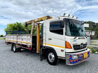 Hino รถบรรทุก 6 ล้อ เครน TADANO(เก่าญี่ปุ่น) เครน 3 ตัน 3 ปลอก 2 ชัก เครื่อง 210 แรงม้า รถประกอบ